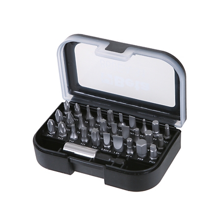Beta Tools 860EA/31 Set of 30 Bits with Magnetic Bit Holder in Plastic Case, 8600992