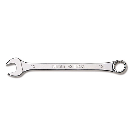 Beta Tools 42INOX AS 12-Point 15 degree Offset Combination Wrench, Stainless Steel, SAE 15/16 in.
