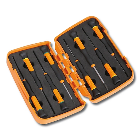 Beta Tools 1257LPH/S8 Set of 8 Micro-Screwdrivers for Slotted and Phillips head screws in hard case