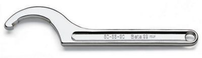 Beta Tools 99 Series Fixed-Hook Spanner Wrench with Square Nose, 120-130 mm