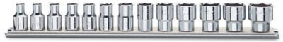 Beta Tools 900/SB13 Set of 13, 1/4 in. Drive 6 pt. Hand Sockets