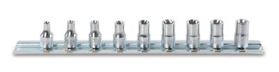 Beta Tools 900FTX/SB9 Set of 9 1/4 in. Drive Torx Sockets, Chrome-Plated