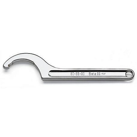Beta Tools 99 Series Fixed-Hook Spanner Wrench with Square Nose, 135-145mm