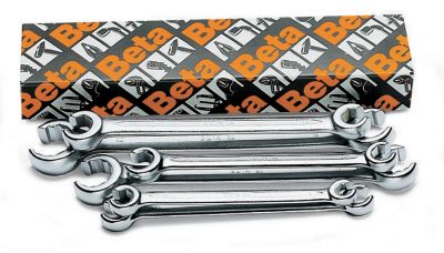 Beta Tools 94 Series Set of 6 Double End, Open End Flare Nut Wrenches