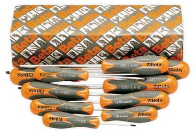 Beta Tools Slotted and Phillips Head Screwdriver Set, 10 pc.