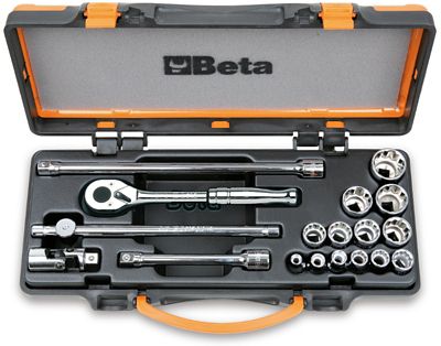 Beta Tools 18 pc. 3/8 in. Drive Socket and Accessories Set, 910AS/MBM C18 , 9100926