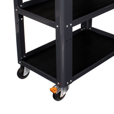 Image showing  Easy Trolley 3-Shelf Shop Cart, Gray
