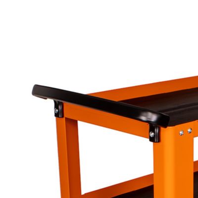 Image showing  C51 Easy Trolley 3-Shelf Shop Cart, Orange