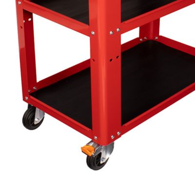 Image showing  C51 R Easy Trolley 3-Shelf Shop Cart, Red