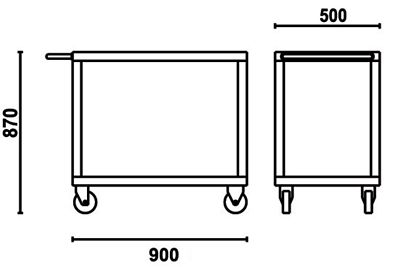 Image showing  CP51 Heavy-Duty Rolling Tool Cart, Gray