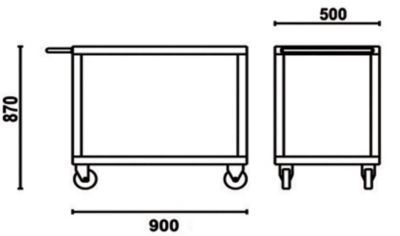 Image showing  Heavy-Duty Rolling Tool Cart, Red
