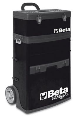 Beta Tools Two-Module Rolling Tool Chest, Black