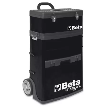 Beta Tools Two-Module Rolling Tool Chest Black Rolling Tool Cabinets