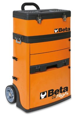 Beta Tools Two-Module Rolling Tool Chest, Orange