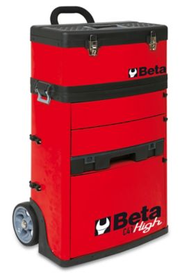 Beta Tools Two-Module Rolling Tool Chest, Red