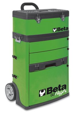 Beta Tools Two-Module Rolling Tool Chest, Green