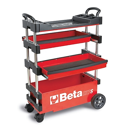 Beta Tools Collapsible Rolling Tool Cart, C27S R