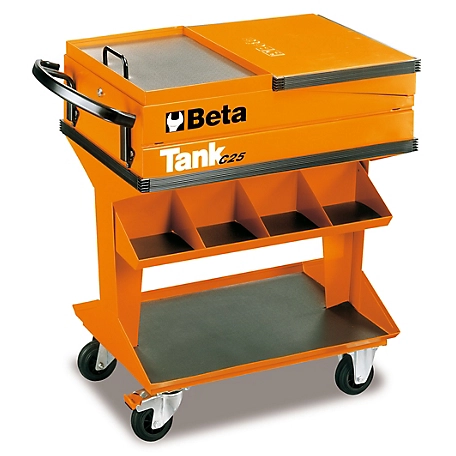 Beta Tools C25 Rolling Tool Cart with Fold-Out Shelf