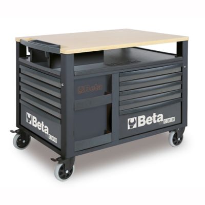 Beta Tools RSC28 Super Tank Rolling Tool Cabinet with Wood Worktop and ...