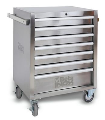 Beta Tools C04TSS/7 Stainless Steel Mobile Roller Cabinet with 7 Drawers