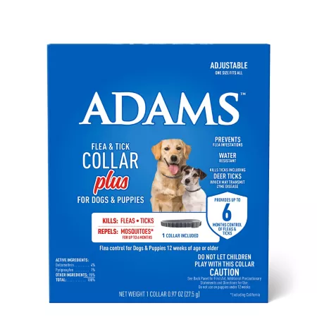 Adams Plus Flea and Tick Collar for Dogs and Puppies 6 Month Protection Dog Flea & Tick Collars