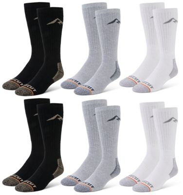 Ridgecut Ultimate Comfort Work Crew Socks, 6 Pair,