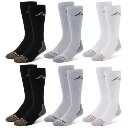 Ridgecut Ultimate Comfort Men's Work Socks 6 Pairs Men's Crew Socks