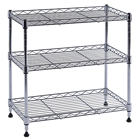 Muscle Rack 3-Tier Chrome Wire Shelving 18 W x 10 D x 18 H