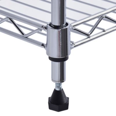 Image showing  3-Shelf 18 in. x 10 in. x 18 in. Chrome Wire Shelving