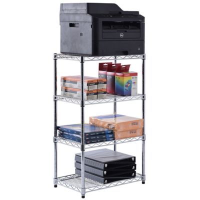 Image showing 7 th Muscle Rack 4-Shelf 20 in. x 12 in. x 32 in. Chrome Wire Shelving