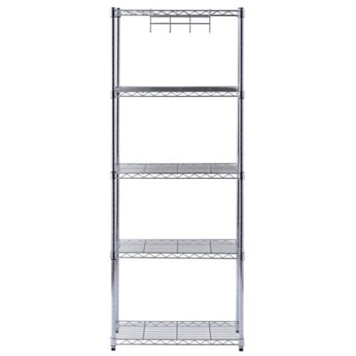 Image showing 6 th Muscle Rack 5-Shelf 24 in. x 14 in. x 59 in. Chrome Wire Shelving
