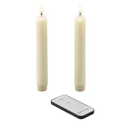 Red Shed LED Flameless Taper Candles with Remote, 2-Pack