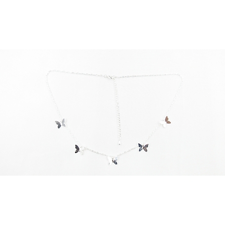 Buddy G's Shaky Butterfly Chain Necklace, Silver, 90781NKSILT