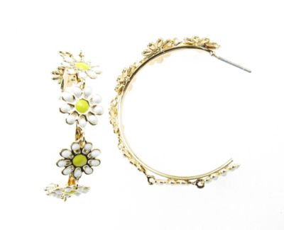 Buddy G's Daisy Flower Hoop Earrings, 90836PEDAIGT