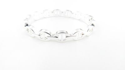 Buddy G's Oval Link Hinge Bracelet, 90883BRSILT