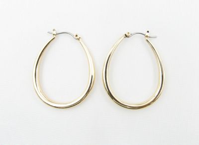 Buddy G's Thin Oval Hoop Earrings, Gold, 91139PEGLDT