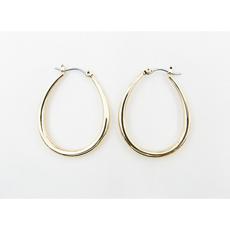 Buddy G's Thin Oval Hoop Earrings, Gold, 91139PEGLDT
