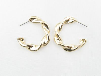 Buddy G's Twist Hoop Earrings, Gold, 91143PEGLDT