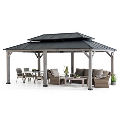 Image showing  Cedar Framed Gazebo with Steel Hardtop, A102032641