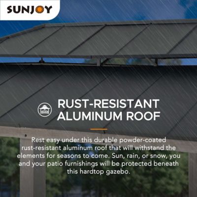 Image showing  Cedar Framed Gazebo with Alum. Hardtop