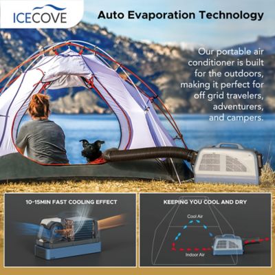 Image showing 9 th IceCove Portable Air Conditioner - Grey/Blue + 1 Battery