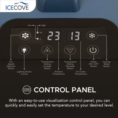 Image showing  Portable Air Conditioner with Add-on Battery & Solar Panel 2500BTU AC Unit, Blue N101900300