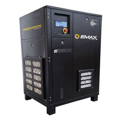 EMAX 7.5HP 1 Phase 24CFM @100PSI 230 Volt Motor 1750 RPM Soft start Rotary Screw Air Compressor- ERI0070001