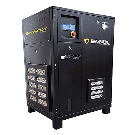 EMAX 7.5HP 1 Phase 24CFM @100PSI 230 Volt Motor 1750 RPM Soft start Rotary Screw Air Compressor- ERI0070001