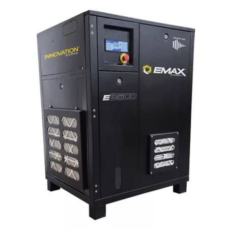 EMAX 7.5HP 1 Phase 24CFM @ 100PSI Motor 230 Volt 1750 RPM Soft Start Rotary Screw Air Compressor - ERI0070001 Rotary Screw Air Compressors