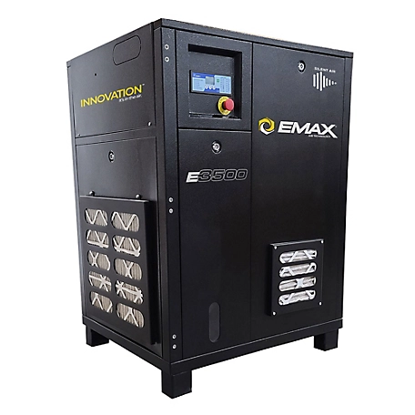 EMAX 7.5HP 3Phase 24CFM @100PSI 230/460 Volt Motor 1750 RPM Soft start Industrial Rotary Screw Air Compressor- ERI0070003