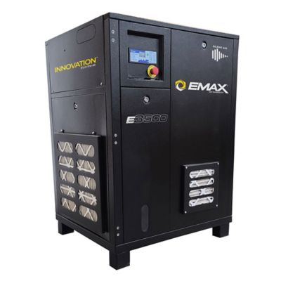 EMAX 10HP 3 Phase 45CFM @100 PSI 230/460 Volt motor 1750 RPM soft start Industrial Rotary Screw Compressor- ERI0100003