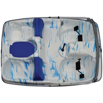 Image showing  Sun Slider 5-Seat Pedal Boat with Canopy, Blue Swirl