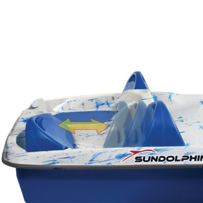 Image showing 8 th Sun Dolphin Sun Slider 5-Seat Pedal Boat with Canopy, Blue Swirl