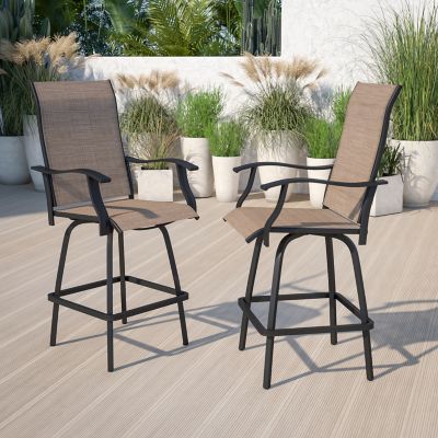 Image showing 2 th Flash Furniture 30 in. Outdoor Patio Bar Stools, 2-Pack